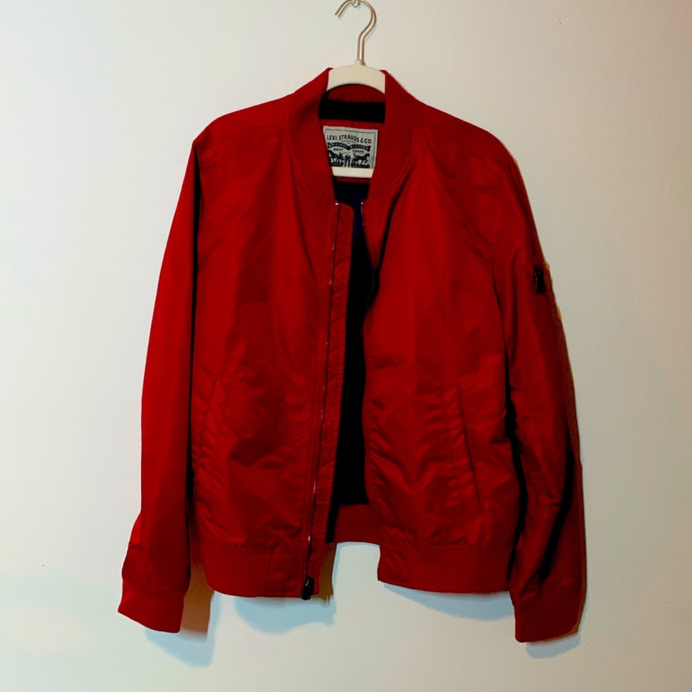 Levi's Men's Flight Satin Unfilled Ma-1 Bomber, Medium
